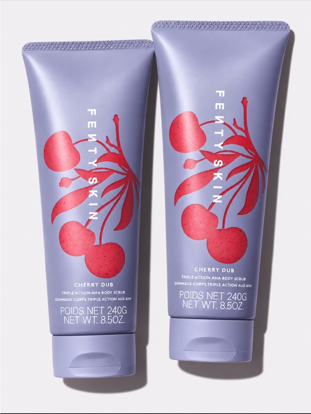 ✨ Fenty Skin Cherry Dub Triple Action AHA Body Scrub | 2-Piece Full Size Set
